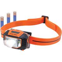 Lampe frontale avec bandeau en silicone pour casque de s&eacute;curit&eacute;, DEL, Piles AAA, Plastique Waymarc Industries Inc