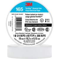 Temflex™ General Use Vinyl Electrical Tape 165, 19 mm (3/4") x 18 M (60'), White, 6 mils XI868 | Waymarc Industries Inc