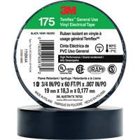 Temflex General Use Vinyl Electrical Tape 175, 19 mm (3/4") x 18 M (60'), Black, 7 mils Waymarc Industries Inc