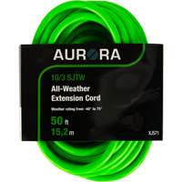 Industrial Extension Cord, All-Weather, SJTW, 10/3 AWG, 15 A, 50' Waymarc Industries Inc