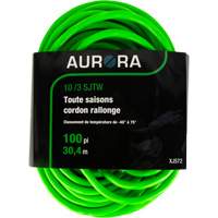 Industrial Extension Cord, All-Weather, SJTW, 10/3 AWG, 15 A, 100' Waymarc Industries Inc