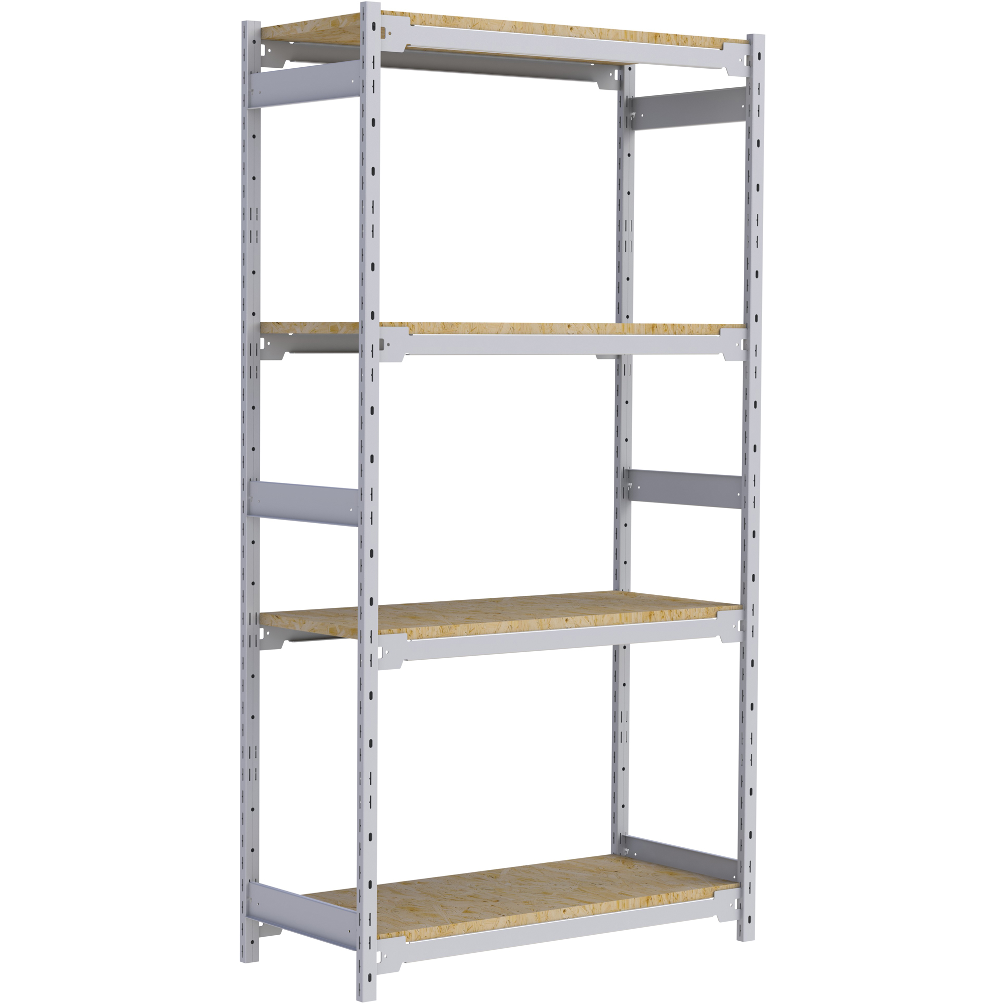 Metalware Wide Span Record Storage Shelving, Steel, 4 Shelves, 42" W x
