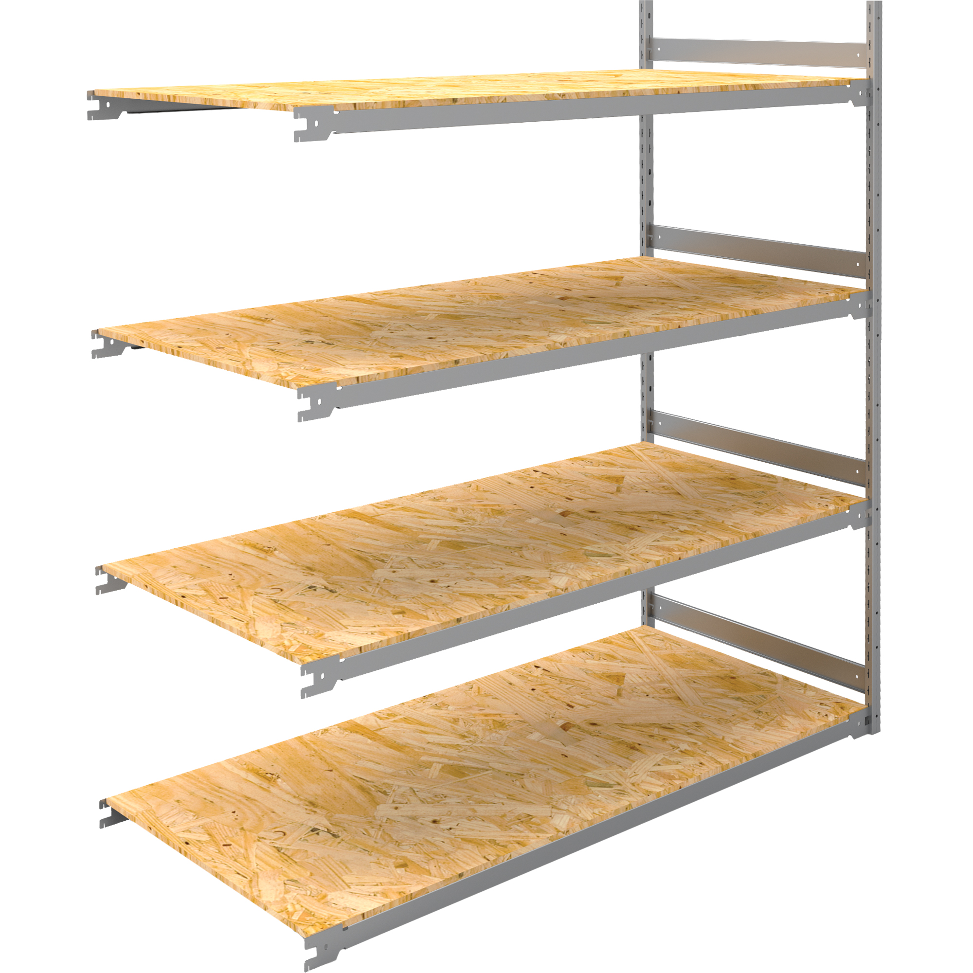 Metalware Wide Span Record Storage Shelving, Steel, 4 Shelves, 72" W x
